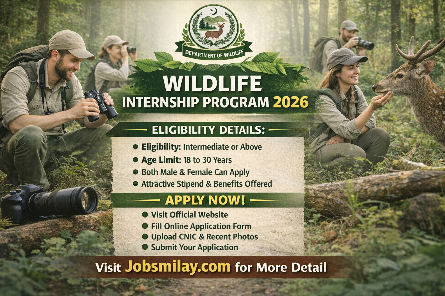Wildlife Internship Program 2026 | Online Apply Now