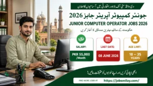 Junior Computer Operator Jobs 2026 – Walled City of Lahore Authority